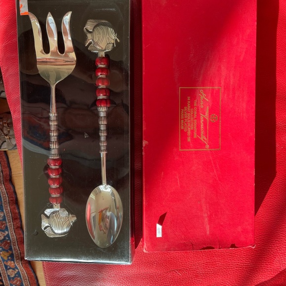 Vintage Hans Turnwald 2-pc. Salad Serving Set Coral Collection NWT - RARE! - Picture 8 of 17